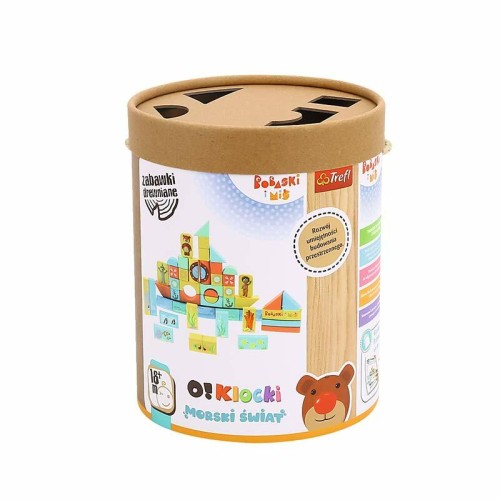 Przejdź do produktu O! Klocki Morski Świat Bobaski i miś zabawka drewn