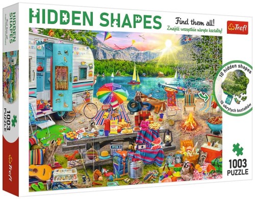 Przejdź do produktu Puzzle 1000el Wycieczka kamperem. Ukryte kształty.