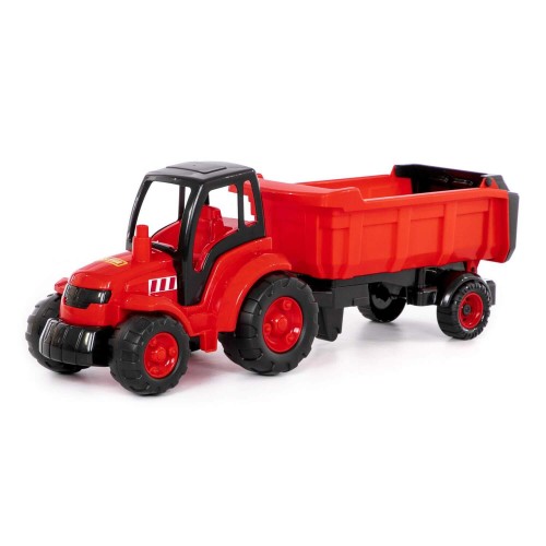 Przejdź do produktu Polesie 445 Traktor z naczepą w siatce mix