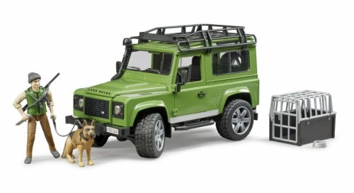 Przejdź do produktu Land Rover Defender z figurką leśnika i z psem
