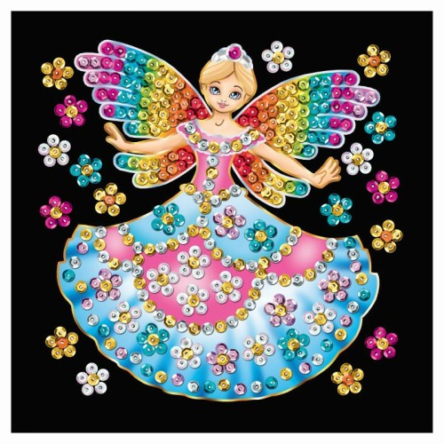 Przejdź do produktu Obrazek z cekinów Wróżka 17x17cm 1336 Sequin Art 6