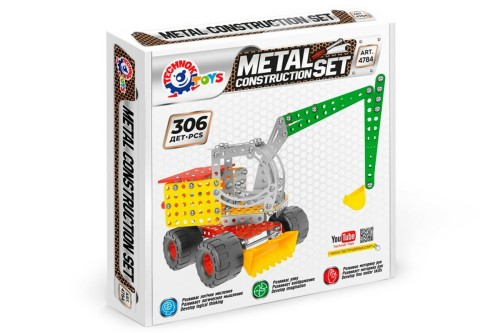 Przejdź do produktu Klocki konstrukcyjne metalowe koparko-ładowrka Tec