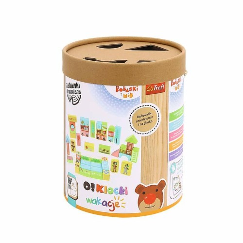 Przejdź do produktu O! Klocki wakacje Bobaski i miś zabawka drewniana