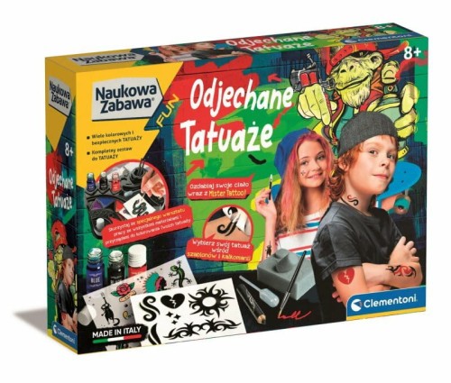 Przejdź do produktu Clementoni Naukowa zabawa. Odjechane tatuaże 50721