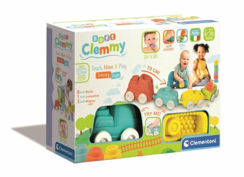 Przejdź do produktu Clementoni Clemmy Pociąg klocki sensoryczne 17424