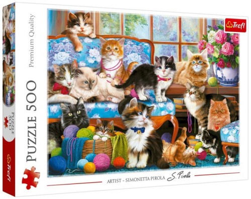 Przejdź do produktu PUZZLE 500 TREFL KOCIA RODZINA