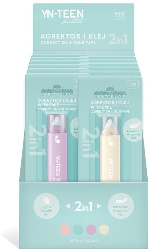 Przejdź do produktu KOREKTOR I KLEJ W TASMIE PASTEL A'12 2136