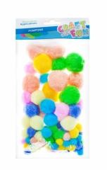 Przejdź do produktu Ozdoba dekoracyjna pastelowe pompony Craft with Fu