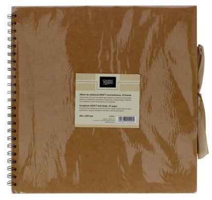 Przejdź do produktu Album do zdobienia ciemnobeżowy 305x305mm, 35 kartek Kraft, Galeria Papieru