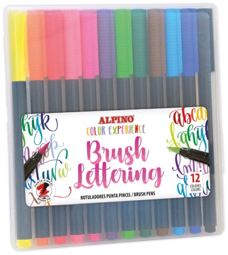 Przejdź do produktu Flamastry 12-kol. Brush Lettering, Alpino