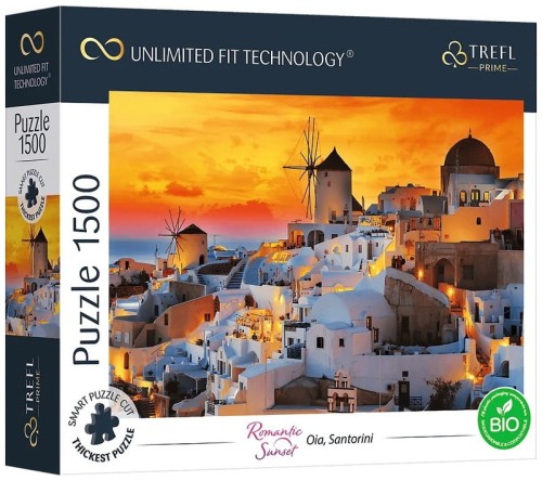 Przejdź do produktu Puzzle 1500el Zachód słońca, Oia Santorini 26195 T