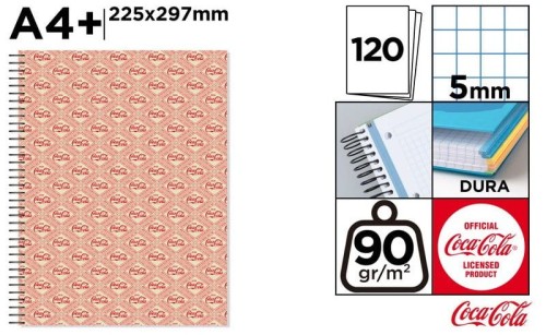 Przejdź do produktu Notatnik A4+ w emblematy Coca-Cola 120 stron CC016