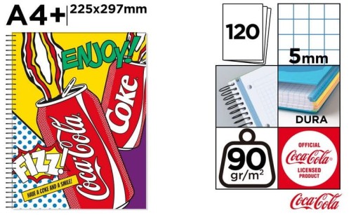 Przejdź do produktu Notatnik A4+ napoje Coca-Cola 120 stron CC018