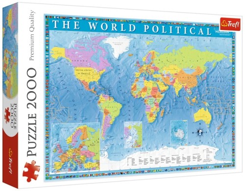 Przejdź do produktu Puzzle 2000-el. Polityczna mapa świata, Trefl