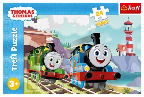 Przejdź do produktu Puzzle 24el Maxi Tomek i Percy na torach. Tomek i