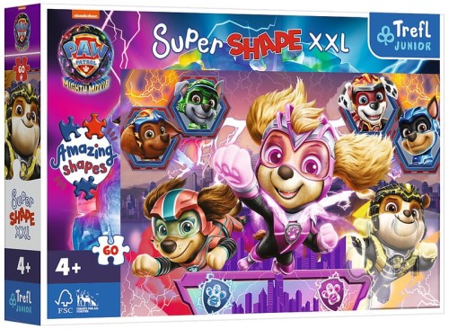 Przejdź do produktu Puzzle 60el XXL Super Shape Wesołe Psiaki / Psi Pa