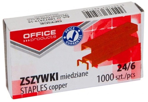 Przejdź do produktu Zszywki miedziane, 24/6, 1000szt., Office Products