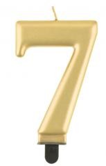 Przejdź do produktu #SC11 wieczka B&C cyferka 7, metalik złota, 8,0 cm