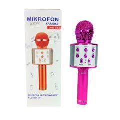 Przejdź do produktu Mikrofon karaoke z głośnikiem różowy, W&K