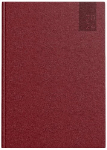 Przejdź do produktu Kalendarz książkowy A5 2024 dzienny Basic bordowy, Top-2000
