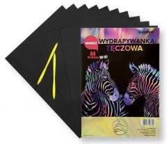 Przejdź do produktu Wydrapywanka tęczowa A4 (10 arkuszy) multikolor +