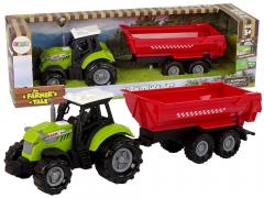 Przejdź do produktu 11109- zielony traktor z czerwoną przyczepką dźwięk