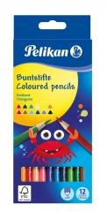 Przejdź do produktu Kredki trójkątne 12-kol., Pelikan