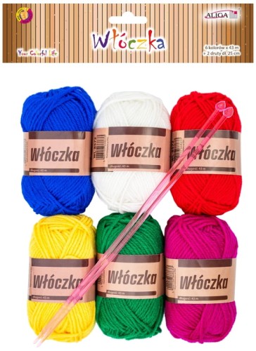 Przejdź do produktu Włóczka WL-8572 mix kolorów, dł. 43m, op. 6 szt.