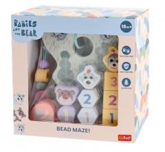 Przejdź do produktu 61823 Zabawka drewniana Bobaski i Miś, Bead maze: Shapes & numbers