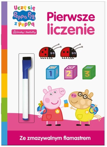 Przejdź do produktu Książka Uczę się z Peppą. Zadania do ścierania cz. 3 Pierwsze liczenie, MSZ