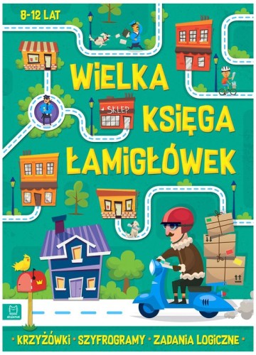 Przejdź do produktu Wielka księga łamigłówek. Krzyżówki, szyfrogramy, zadania logiczne. 8-12 lat. Zielona