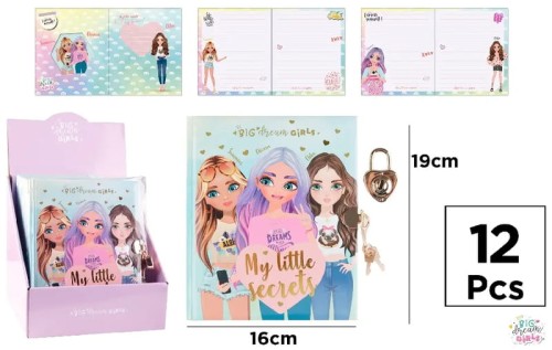 Przejdź do produktu Pamiętnik na kłódkę BDGirls 16x19cm MP p12