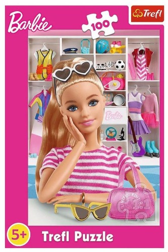 Przejdź do produktu Puzzle 100el Poznaj Barbie 16458 Trefl