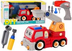 Przejdź do produktu 18652 Ciężarówka Z Wysięgnikiem Kreskówkowa Do Rozkręcania DIY Czerwony