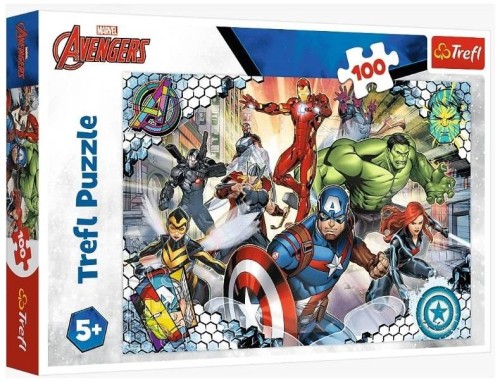 Przejdź do produktu Puzzle 100el Sławni Avengers. Marvel 16454 Trefl