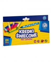 Przejdź do produktu Kredki świecowe okrągłe ASTRA - 24 kolory - 8/90 m