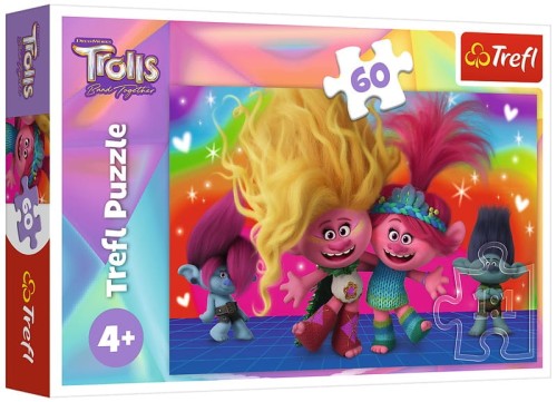 Przejdź do produktu Puzzle 60el Przyjacielskie Trolle Trolls 3 17386 T