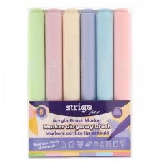 Przejdź do produktu STRIGO MARKER AKRYLOWY Z KOŃCÓWKą BRUSH W TRÓJKąTNEJ OBUDOWIE W 6 KOLO