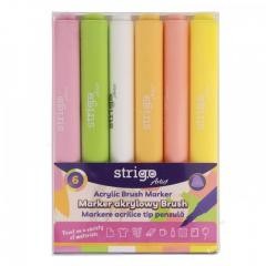 Przejdź do produktu STRIGO MARKER AKRYLOWY Z KOŃCÓWKą BRUSH W TRÓJKąTNEJ OBUDOWIE W 6 KOLO