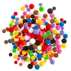 Przejdź do produktu Pompony poliestrowe mix op. 300szt., Dp Craft