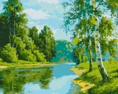 Przejdź do produktu Malowanie po numerach - Brzozowa krawędź 40x50cm