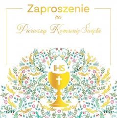 Przejdź do produktu Zaproszenie KW Komunia PATTERN IHS kpl.