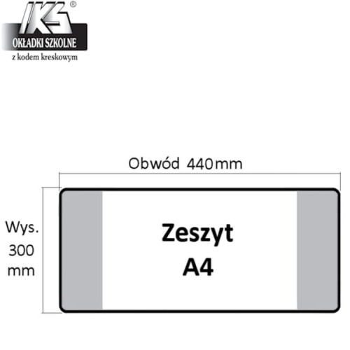 Przejdź do produktu Okładka na zeszyt A4 wys. 300mm x obw. 440mm p50 I