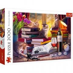 Przejdź do produktu Puzzle 2000-el. Koci wieczór,Trefl