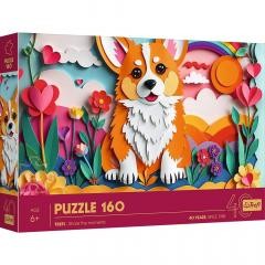 Przejdź do produktu Puzzle 160-el. 40th anniversary Trefl - Paper Art: Little dog, Trefl