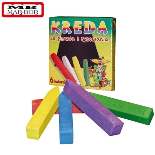 Przejdź do produktu MAR-BOR Kreda kolorowa 6szt.