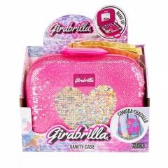 Przejdź do produktu NICE GIRABRILLA WALIZKA CEKINOWA Z LUSTERKIEM I Z WYPOSAŻENIEM MAKE UP     RÓŻOWA ZE ZŁOTYM SERCEM