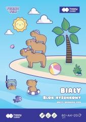 Przejdź do produktu Blok rysunkowy A4 Yummy Yum, biały 80g/m 20ark., Happy Color