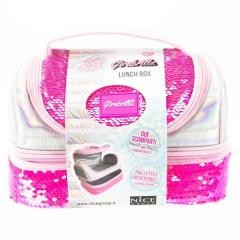Przejdź do produktu NICE GIRABRILLA PUFF CEKINOWY LUNCH BOX. 6+ RÓŻOWY FLUO