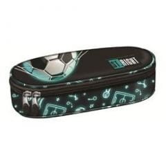 Przejdź do produktu Piórnik saszetka usztywniona z wewnętrzną klapką St.Right PC-01 Neon Football, St.Majewski